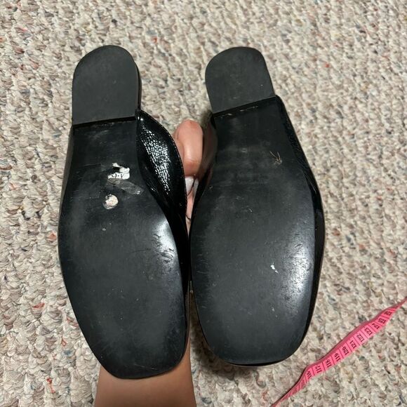 & other stories leather shinny crackle patent leather slip on mule- Size 6.5 - Picture 7 of 8
